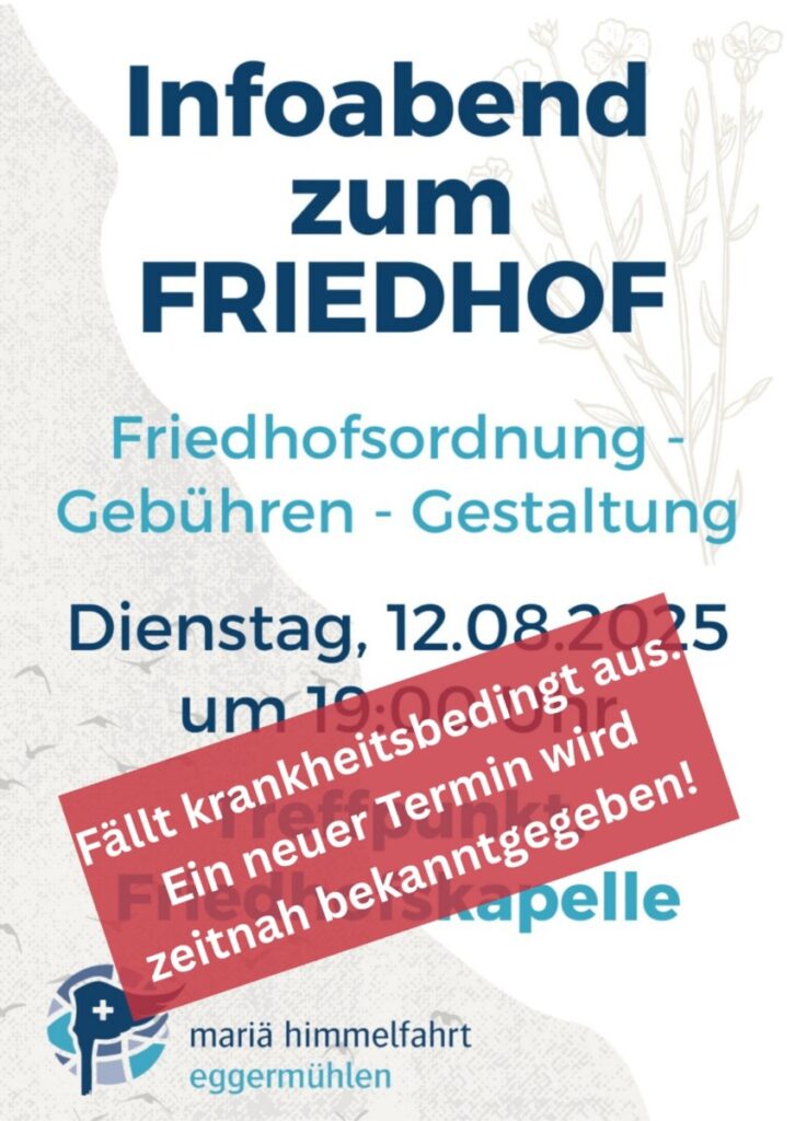 Infoabend Friedhof fällt aus