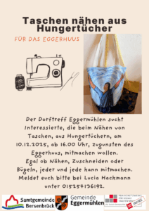 Taschen nähen für’s Eggerhuus