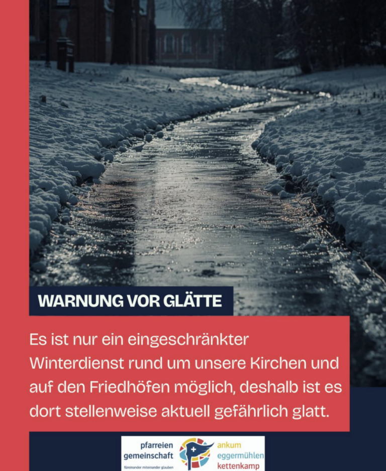 Warnung vor Glätte