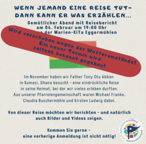 Gemütlicher Abend wird verschoben!