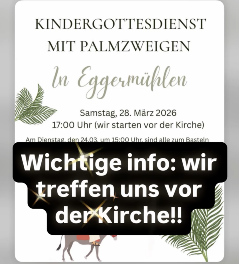 Kindergottesdienst mit Palmzweigen