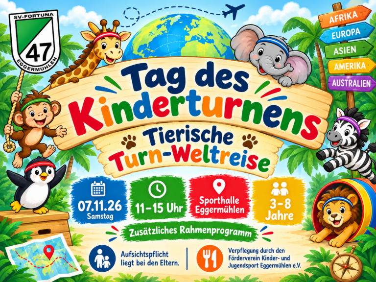 Tag des Kinderturnens: Tierische Turn-Weltreise in Eggermühlen