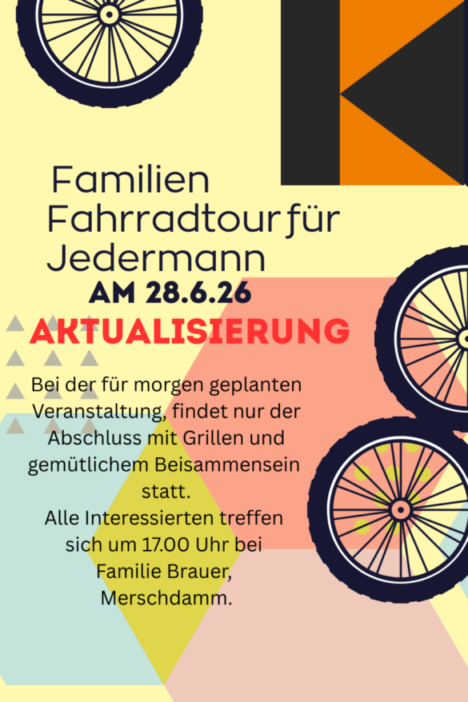 Aktualisierung der Familienfahrradtour