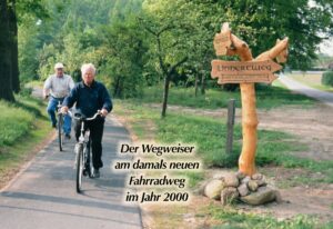 Neuer Wegweiser am Friesenweg