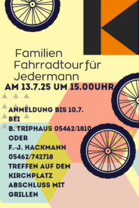 Kolpingfamilien Fahrradtour am Sonntag