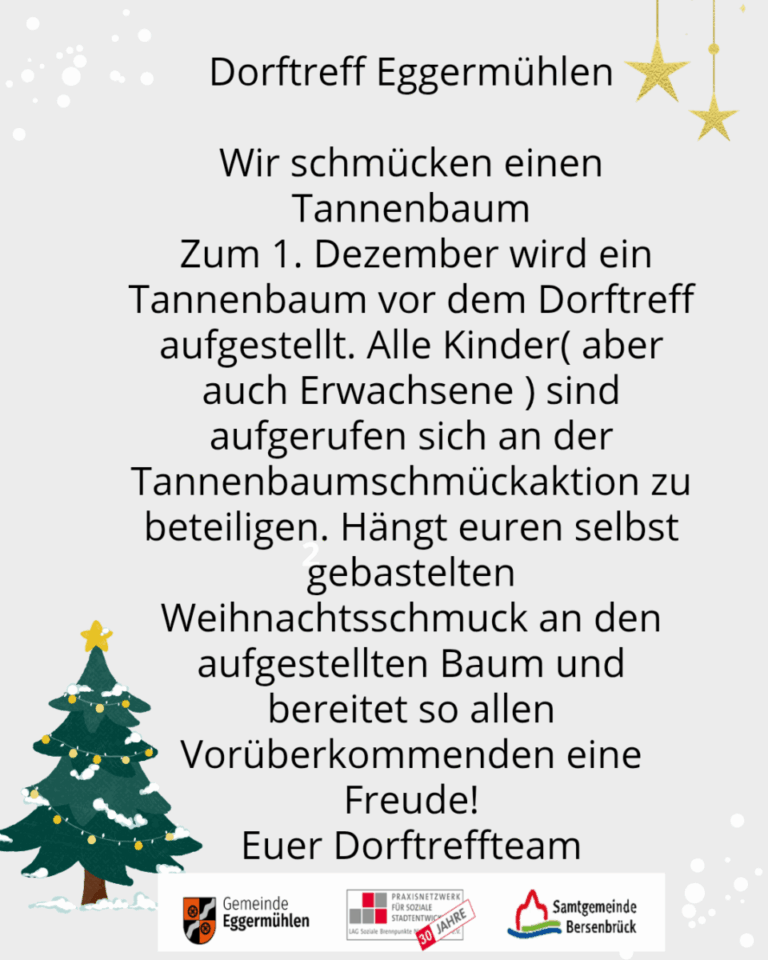 Tannenbaumschmückaktion