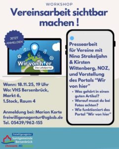 Workshopangebote der Samtgemeinde