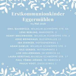 Eggermühlener Erstkommunionkinder