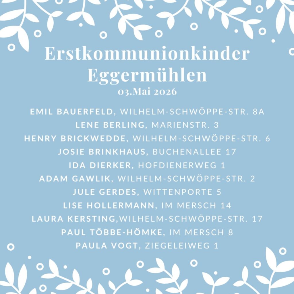 Eggermühlener Erstkommunionkinder