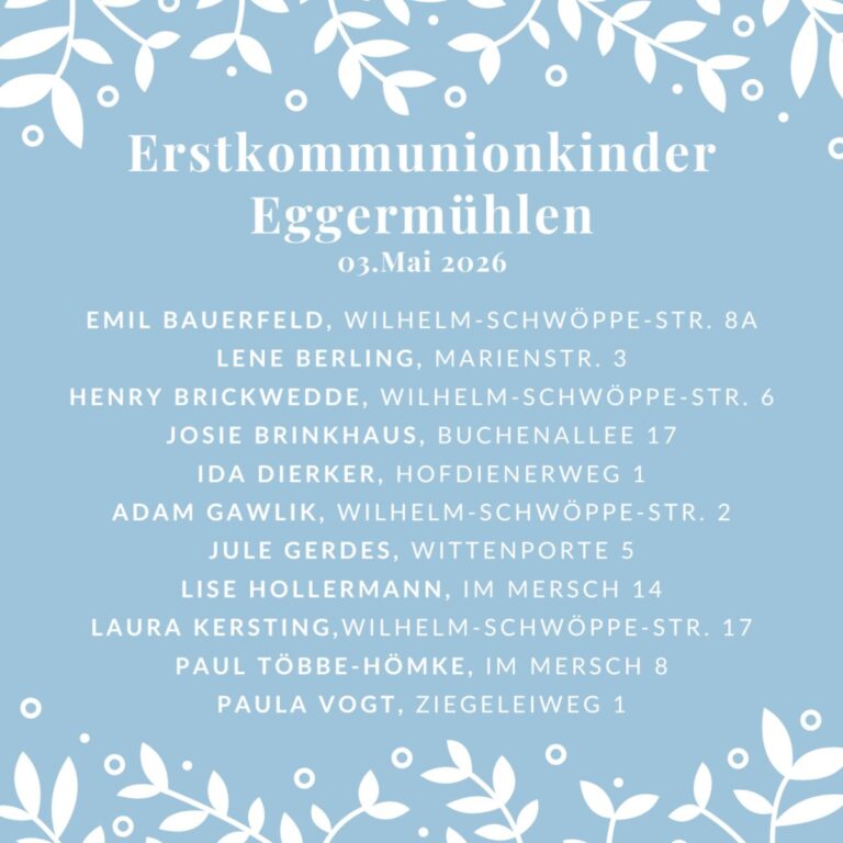 Eggermühlener Erstkommunionkinder
