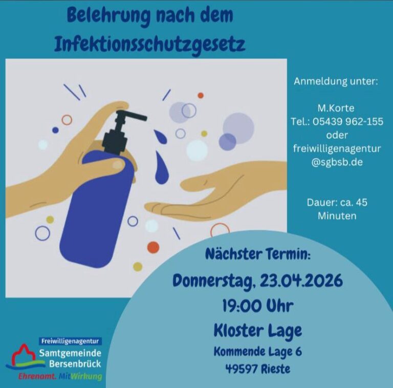 Belehrung nach dem Infektionsschutzgesetz