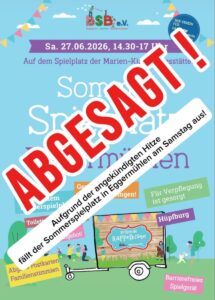 Sommerspielplatz abgesagt