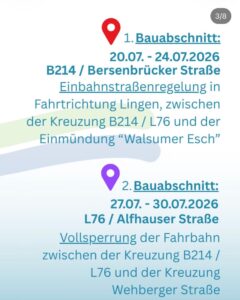 Straßensperrungen