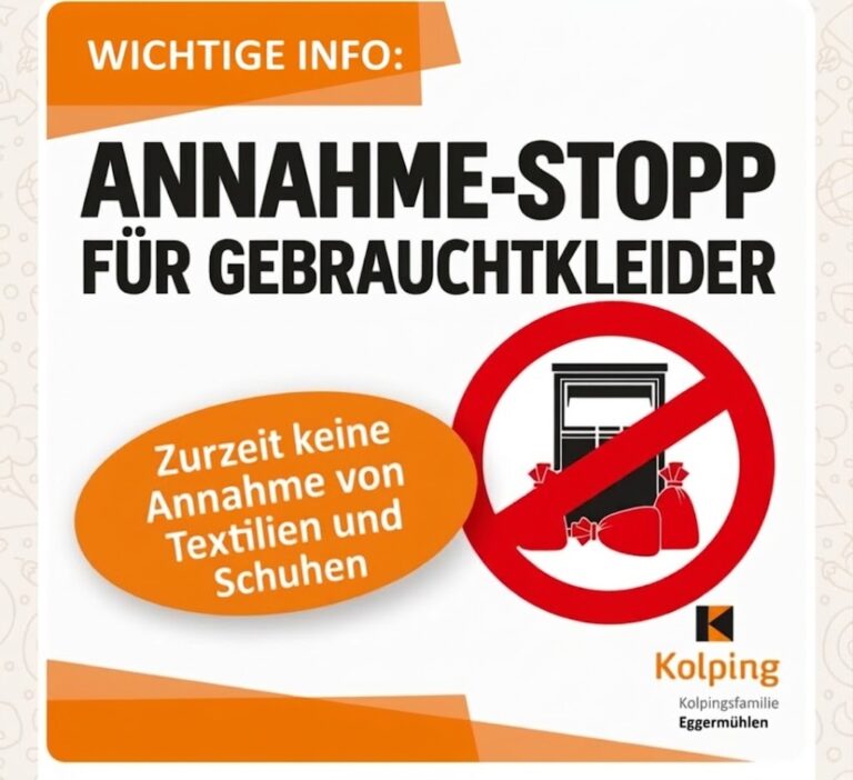Wichtige Informationen zur Gebrauchtkleiderannahme