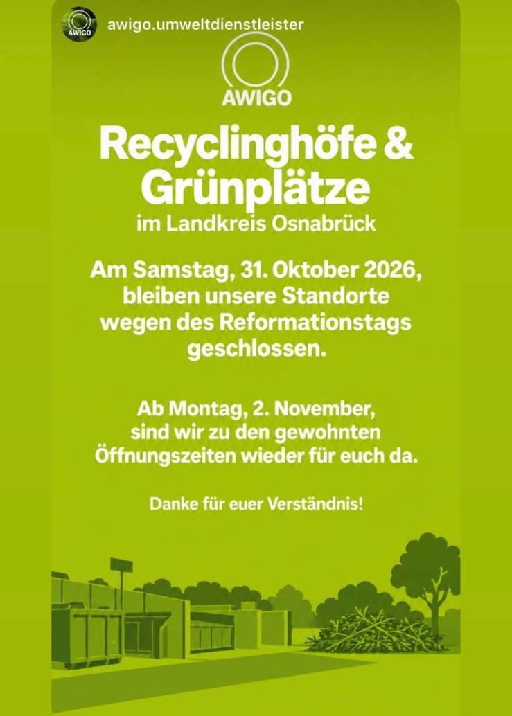Recyclinghöfe und Grünplätze