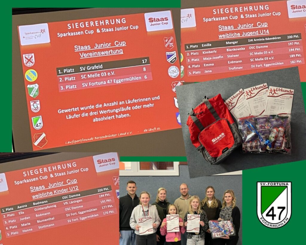 Abschlussveranstaltung des Staas Junior Cups
