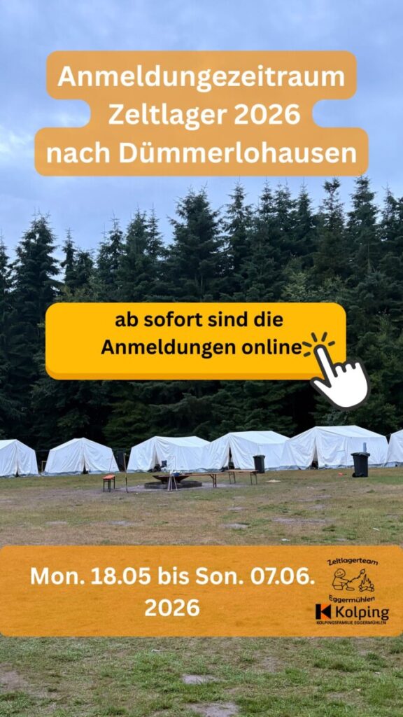 Anmeldungen Zeltlager 2026 freigeschaltet
