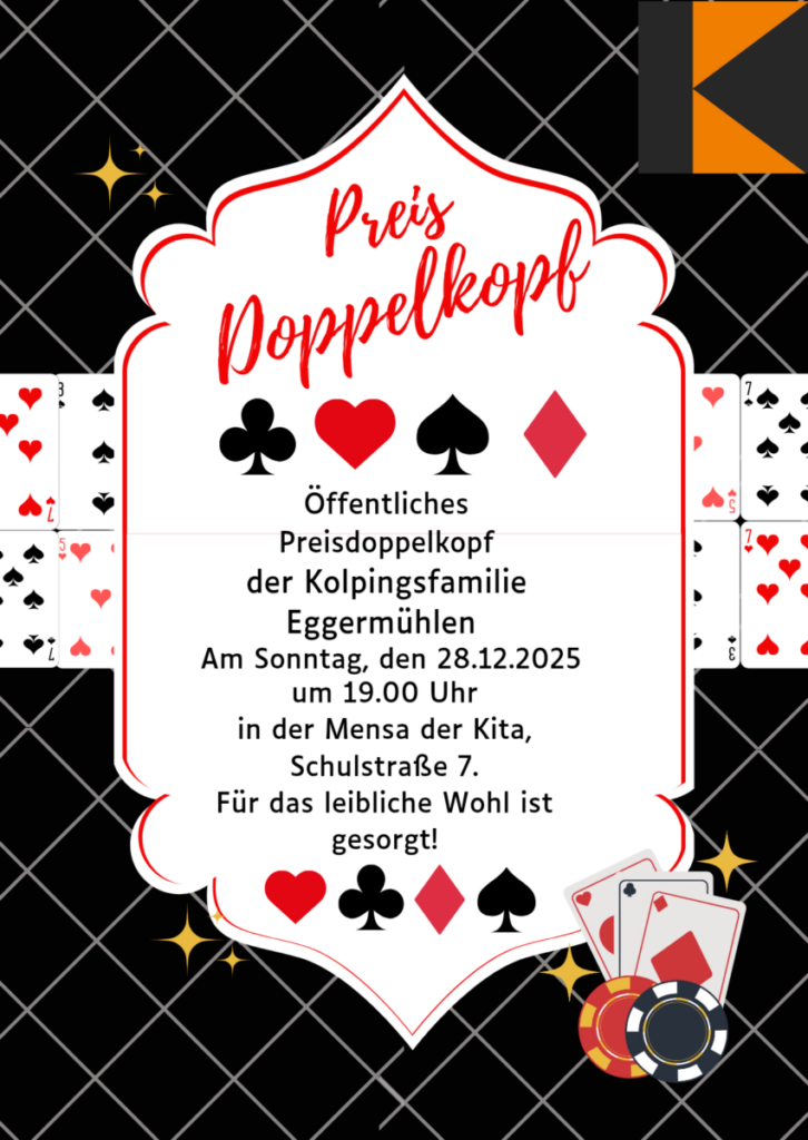 Öffentliches Preisdoppelkopf der Kolpingsfamilie Eggermühlen
