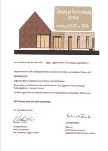 Grundsteinlegung beim Eggerhuus