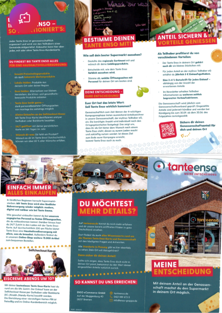 Neuer Verbrauchermarkt Tante Enso in Eggermühlen