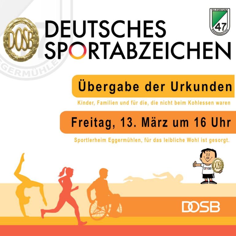 Übergabe des Deutschen Sportabzeichens