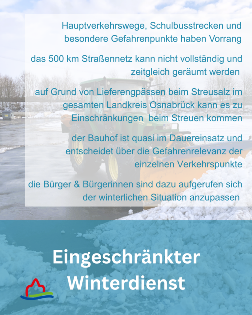 Schulausfall am 9.1.26 im Landkreis Osnabrück